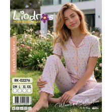 Lindros Raporlu Kaşkorse Kısa Kollu Pijama Takımı