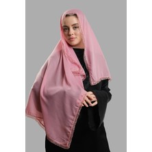Hürrem Bone Pudra Nikah Namaz Başörtüsü Eşarp Kesik Elyaf Boncuklu Güpürlü 202213_06