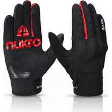 nukrowear Nukro Ervo Air Kırmızı Yazlık Motosiklet Eldiveni En 13594 Uyumlu Korumalı