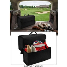 Uydee Keçe Araç Bagaj Düzenleyici Organizer 50X25X15 cm Katlanabilir Oto Bagaj Çantası Bagaj Saklama Kutusu Araç Içi Organizer Siyah