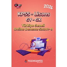 Pegem Kampüs 2026 KPSS Lisans GYGK Türkiye Geneli Online Deneme Sınavı-9