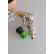 YEB Otomatik Metal Sulama Tabancası Pro + 3/4 Hortum Adaptörü