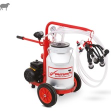 Tamam Ecomini İkili Koyun Süt Sağma Makinesi (Alüminyum Güğüm-Kauçuk Memelik) (Kuru Pompa)