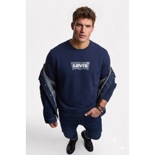 Levi's regular fit pamuk kumaş Erkek Standart Grafikli Sweatshirt -0157