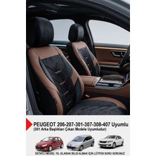 Arenza Serisi Lüks Oto Koltuk Kılıfı - (Peugeot 206-207-208-306-307-407- Uyumlu)
