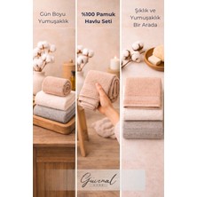 Güvenal Softsky %100 Pamuk 30 x 50 cm 3’lü Havlu Seti | Ultra Yumuşak & Yüksek Emici | Havlu | Çeyiz