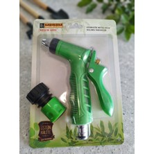 YEB Otomatik Metal Uçlu Bahçe Sulama Araç Yıkama Su Tabancası + 3/4 Hortum Adaptörü