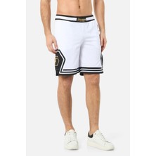 Boxeur Des Rues Black Mesh Short White-Gold