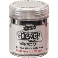 Dr. Gusto Dr Gusto Yenilebilir Yaldızlı Sim Boya Gümüş 10 gr