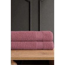 Güvenal Blanc 2'li 70X140 Banyo Havlu Seti | Havlu | Banyo Havlusu I Hamam Seti I Çeyiz Havlusu - Mürdüm