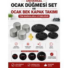 Öz Beyaz Eşya Arçelik - Ocl 607 EM1B - Setüstü Ankastre Ocak Düğmesi ve Ocak Bek Kapak Takımı (Gri)