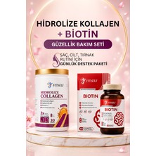 Fitself Beauty Kolajen + Biotin Güzellik Bakım Seti, Saç-Cilt-Tırnak Rutini Için Günlük Destek Paketi