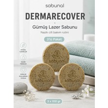 Sabunal DERMARECOVER Gümüş Lazer Sabunu 3 Adet - Hassas Bakım Rutini İçin Gümüş Suyu İçerikli Sabun