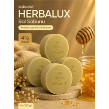 Sabunal HERBALUX Bal Sabunu 4 ADET - Ballı Nem, Yumuşaklık ve Parlak Cilt Görünümü İçin Doğal Günlük Bakım