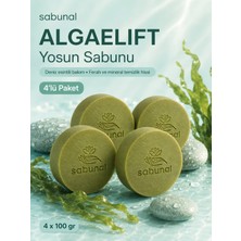 Sabunal ALGAELIFT Yosun Sabunu 4 ADET - Sıkı ve Canlı Görünüm İçin Doğal Yosunlu Duş ve Vücut Bakım Sabunu