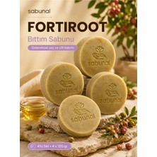 Sabunal FORTIROOT Bıttım Menengiç Sabunu 4 ADET - Saç Derisi, Sakal, Yüz ve Vücut İçin Bitkisel Bakım Sabunu