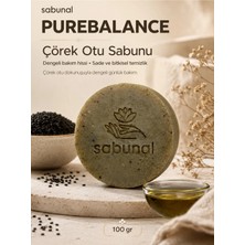 Sabunal PUREBALANCE Çörek Otu Sabunu - Yağlı ve Karma Ciltler İçin Dengeleyici Doğal Bakım Sabunu 100 gr