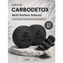 Sabunal CARBODETOX Bambu Kömür Sabunu 2 ADET - Siyah Nokta, Gözenek ve Yağlı Cilt Detoks Doğal Yüz Sabunu