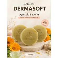 Sabunal DERMASOFT Aynısefa Sabunu 3 ADET - Hassas ve Kuru Ciltler İçin Nazik ve Konforlu Günlük Bakım Sabunu