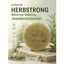 Sabunal HERBSTRONG Biberiye Sabunu - Saç Derisi Ferahlığı İçin Biberiyeli Doğal Sabun 100 gr