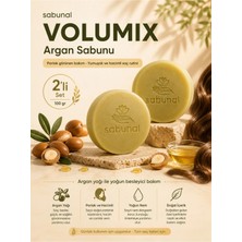 Sabunal VOLUMIX Argan Sabunu 2 Adet - Parlak ve Hacimli Saç Görünümü İçin Doğal Bakım Sabunu