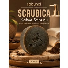 Sabunal SCRUBICA Kahve Sabunu - Peeling Etkili Pürüzsüz ve Canlı Cilt İçin Kahveli Vücut Duş Bakımı 100 gr