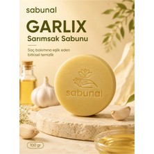 Sabunal GARLIX Sarımsak Sabunu - Saç Derisi İçin Güçlü Saç Görünümü ve Bitkisel Doğal Bakım Sabunu 100 gr