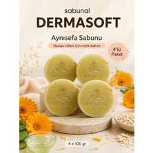 Sabunal DERMASOFT Aynısefa Sabunu 4 ADET - Hassas ve Kuru Ciltler İçin Nazik ve Konforlu Günlük Bakım Sabunu