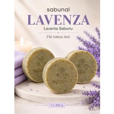 Sabunal LAVENZA Lavanta Sabunu 3 Adet - Lavanta Kokulu Rahatlatıcı Günlük Cilt Bakım Sabunu