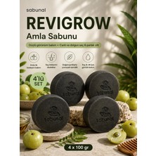 Sabunal REVIGROW Amla Sabunu 4 Adet - Saç ve Sakal İçin Güçlü Görünüm Destekleyici Doğal Sabun