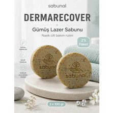 Sabunal DERMARECOVER Gümüş Lazer Sabunu 2 Adet - Hassas Bakım Rutini İçin Gümüş Suyu İçerikli Sabun
