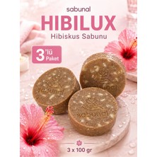 Sabunal HIBILUX Hibiskus Sabunu 3 ADET - Canlı, Işıltılı ve Taze Cilt Görünümü İçin Özel Doğal Bakım Sabunu