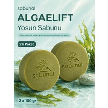 Sabunal ALGAELIFT Yosun Sabunu 2 ADET - Sıkı ve Canlı Görünüm İçin Doğal Yosunlu Duş ve Vücut Bakım Sabunu