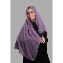 Hürrem Bone Mor Nikah Namaz Başörtüsü Eşarp Kesik Elyaf Boncuklu Güpürlü 202213_22