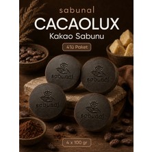 Sabunal CACAOLUX Kakao Sabunu 4 Adet - Yumuşaklık ve Vücut Bakımı İçin Kakaolu Doğal Sabun