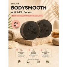 Sabunal BODYSMOOTH Anti Selülit Sabunu 2 ADET - Kahve Peeling ile Sıkı ve Pürüzsüz Doğal Vücut Bakım Sabunu
