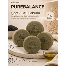 Sabunal PUREBALANCE Çörek Otu Sabunu 4 Adet - Yağlı ve Karma Ciltler İçin Dengeleyici Doğal Bakım Sabunu