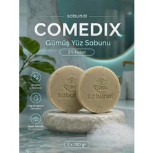 Sabunal COMEDIX Gümüş Yüz Sabunu 2 ADET - Gözenek, Denge, Mat ve Pürüzsüz Görünüm İçin Doğal Günlük Bakım
