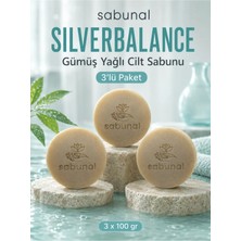 Sabunal SILVERBALANCE Gümüş Yağlı Cilt Sabunu 3 Adet - Yağlı Ciltler İçin Gümüş İçerikli Dengeleyici Sabun
