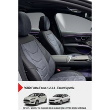 Arenza Serisi Lüks Oto Koltuk Kılıfı - (Ford Focus-Fiesta Ile Uyumlu)