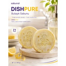 Sabunal DISHPURE Bulaşık Sabunu 2 ADET - Limonlu Katı Bulaşık, Yağ ve Koku Arındırıcı Doğal Mutfak Sabunu