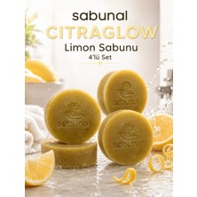 Sabunal CITRAGLOW Limon Sabunu 4 Adet - Canlı ve Aydınlık Görünüm İçin Limonlu Doğal Sabun