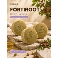 Sabunal FORTIROOT Bıttım Menengiç Sabunu 3 ADET - Saç Derisi, Sakal, Yüz ve Vücut İçin Bitkisel Bakım Sabunu