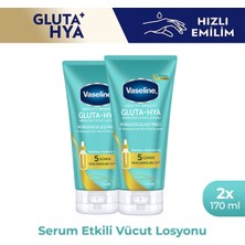 Vaseline Gluta-Hya Serum Etkili Vücut Losyonu Pürüzsüzleştirici 170 ml X2