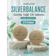 Sabunal SILVERBALANCE Gümüş Yağlı Cilt Sabunu 2 Adet - Yağlı Ciltler İçin Gümüş İçerikli Dengeleyici Sabun