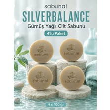 Sabunal SILVERBALANCE Gümüş Yağlı Cilt Sabunu 4 Adet - Yağlı Ciltler İçin Gümüş İçerikli Dengeleyici Sabun