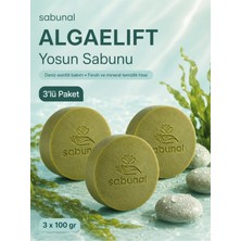 Sabunal ALGAELIFT Yosun Sabunu 3 ADET - Sıkı ve Canlı Görünüm İçin Doğal Yosunlu Duş ve Vücut Bakım Sabunu