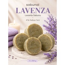 Sabunal LAVENZA Lavanta Sabunu 4 Adet - Lavanta Kokulu Rahatlatıcı Günlük Cilt Bakım Sabunu