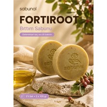 Sabunal FORTIROOT Bıttım Menengiç Sabunu 2 ADET - Saç Derisi, Sakal, Yüz ve Vücut İçin Bitkisel Bakım Sabunu