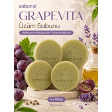 Sabunal GRAPEVITA Üzüm Sabunu 4 ADET - Antioksidan Bakım, Canlı ve Parlak Cilt Görünümü İçin Doğal Sabun